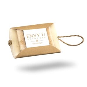 Envy U Vanishing Loofah Soap Bar – Helps with Hyperpigmentation, Sunburn, Stretch Marks & Tanning Product Removal – Natural Organic Soap with Coconut and Saccharum Officinarum – Face and Body Wash