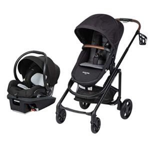 Maxi-Cosi Tayla Travel System, Includes Stroller and Mico XP Infant Car Seat, Essential Black