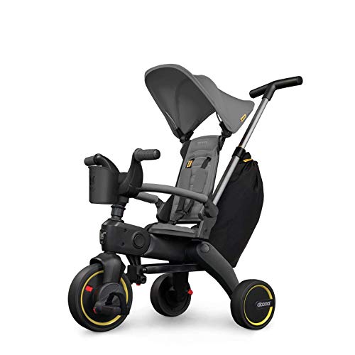 Doona Liki Trike S3 – Premium Foldable Push Trike and Kid’s Tricycle for Ages 10 Months to 3 Years, Grey Hound